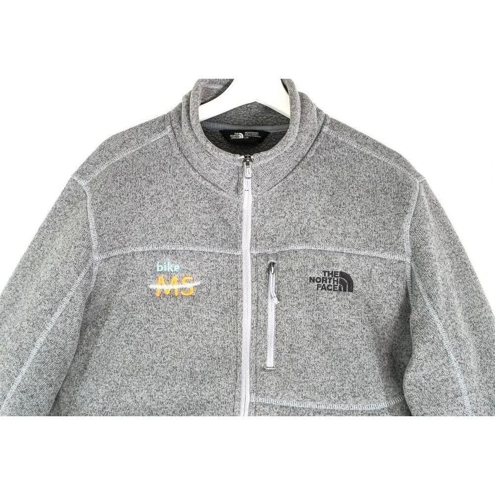 The North Face Jacket Men's Large Gray Full Zip Sweater Jacket Outdoor